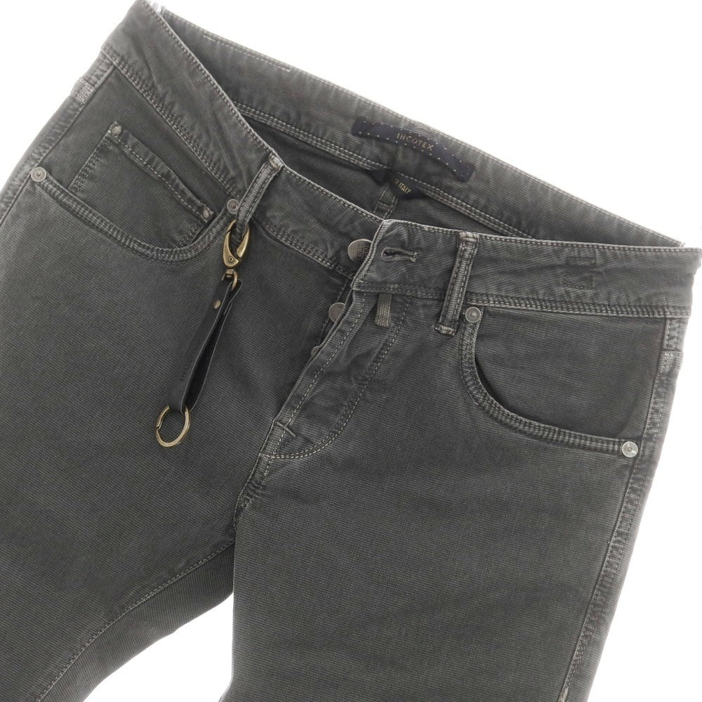 【新品】インコテックス ブルーディヴィジョン INCOTEX BLUE DIVISION Slim ストレッチコットン 5ポケットパンツ ダークグレー（07）【 30 】【 状態ランクN 】【 メンズ 】