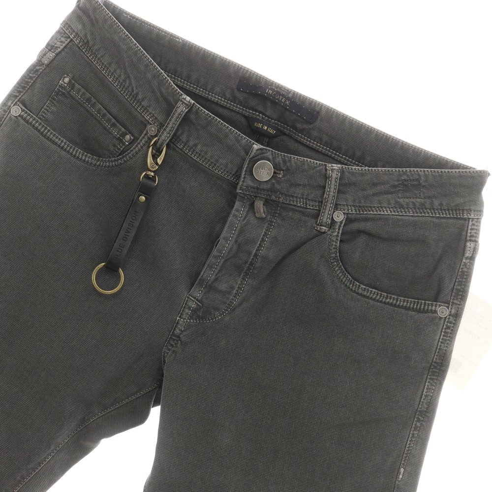 【新品】インコテックス ブルーディヴィジョン INCOTEX BLUE DIVISION Slim ストレッチコットン 5ポケットパンツ ダークグレー（07）【 33 】【 状態ランクN 】【 メンズ 】