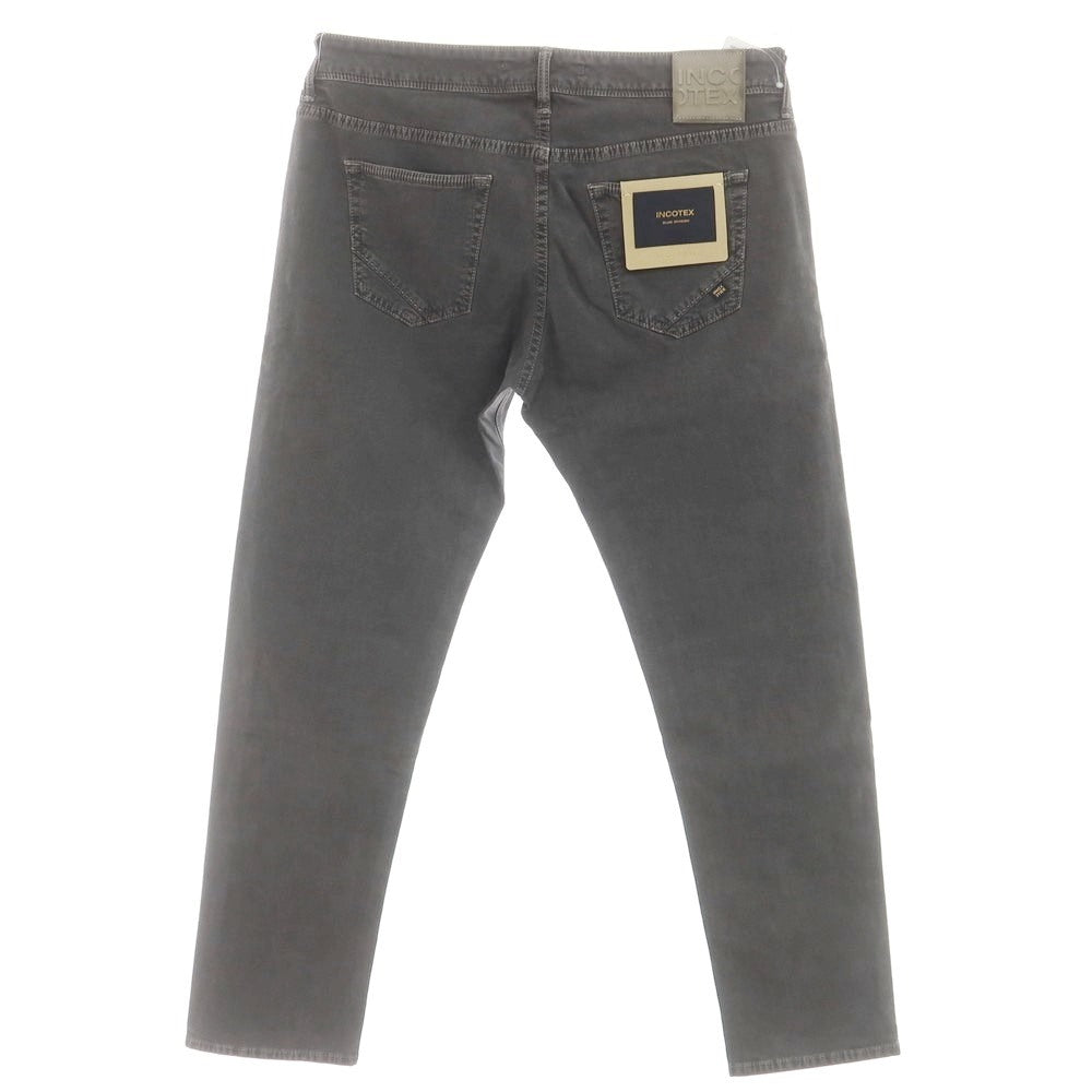 [New] INCOTEX BLUE DIVISION Slim Stretch Cotton 5 Pocket Pants Dark Gray (07) [34] [Condition Rank N] [Men&