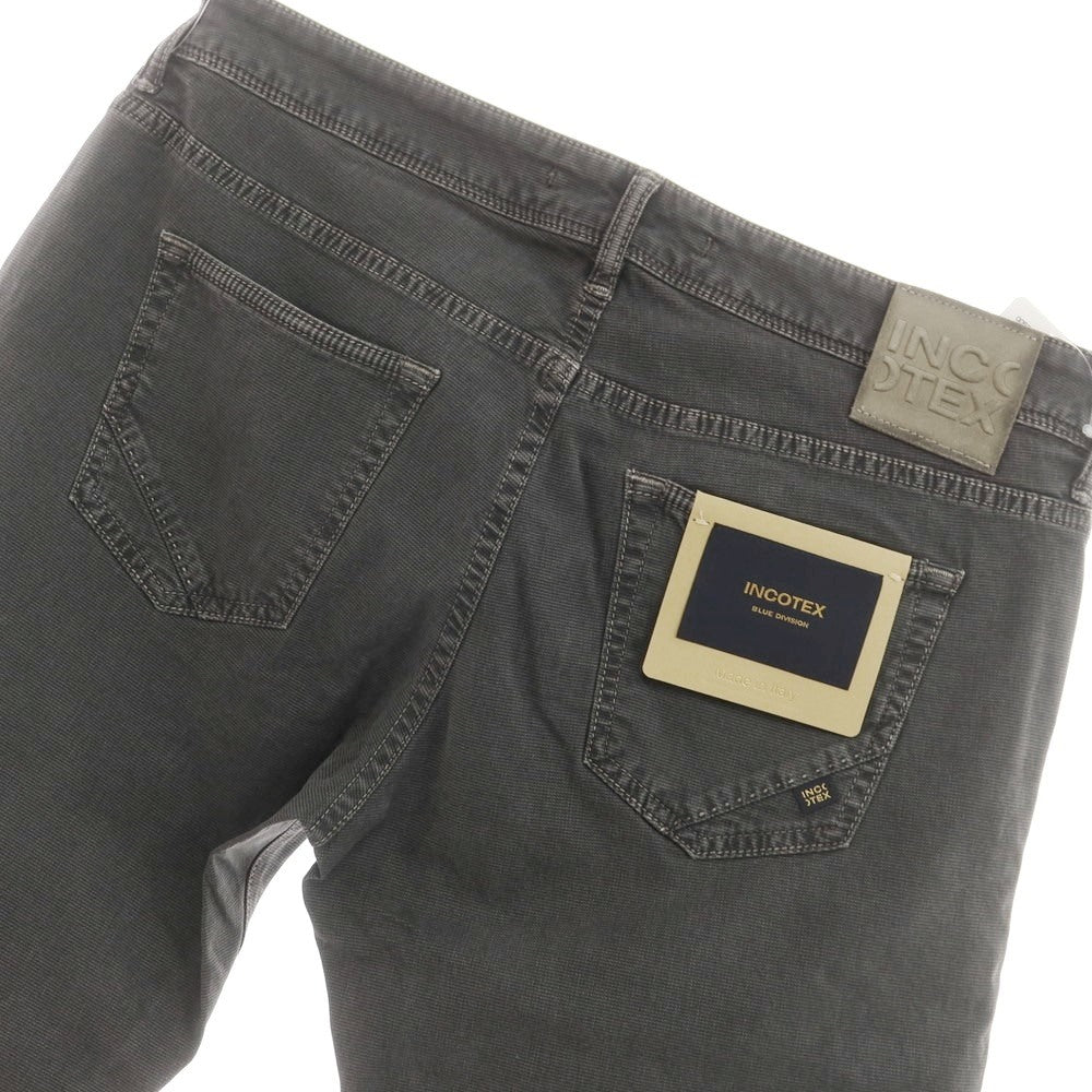 [New] INCOTEX BLUE DIVISION Slim Stretch Cotton 5 Pocket Pants Dark Gray (07) [34] [Condition Rank N] [Men&