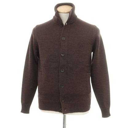 [New] ZANONE CHIOTO Kyoto mid gauge wool stand collar cardigan, melange brown [46] [Condition Rank N] [Men&