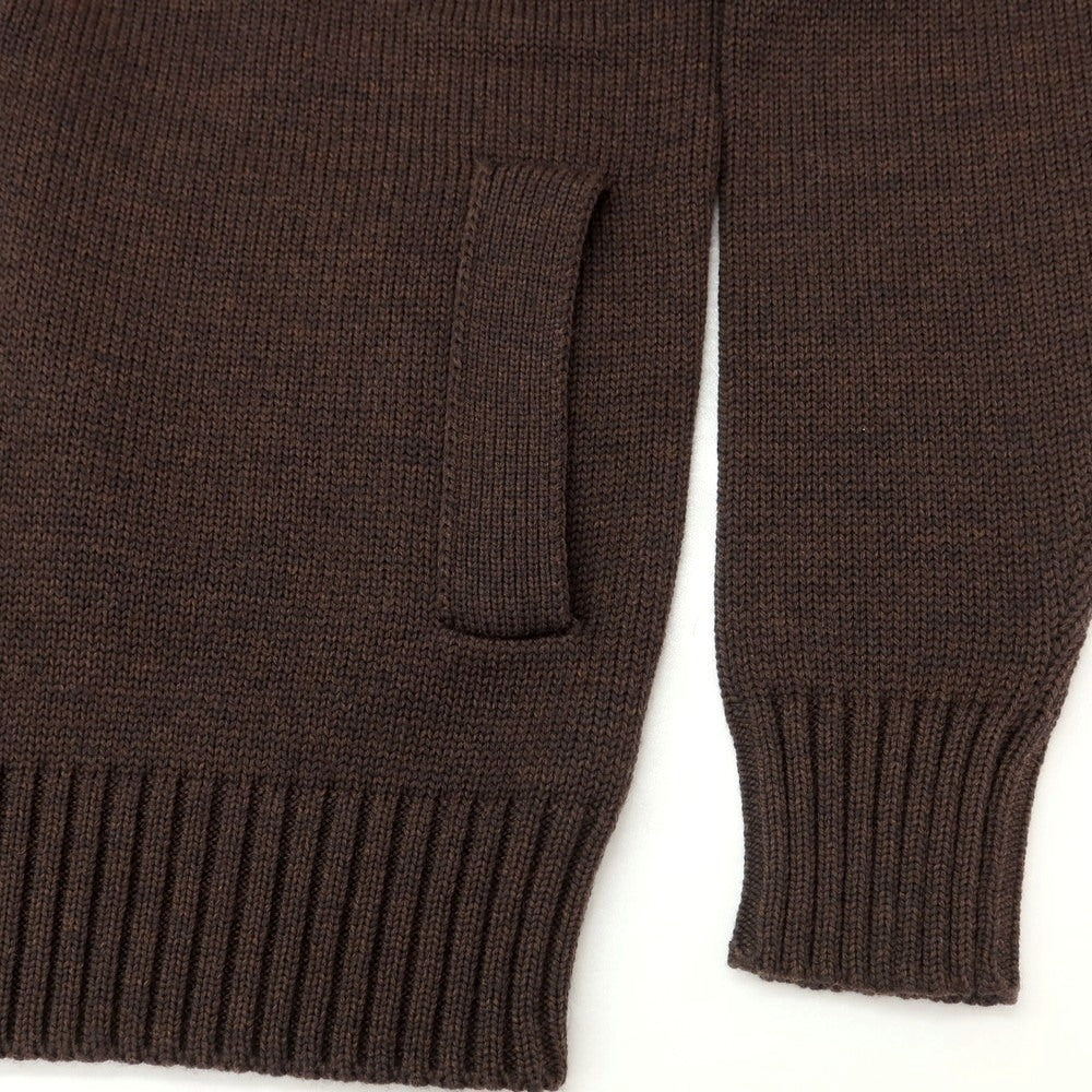 [New] ZANONE CHIOTO Kyoto mid gauge wool stand collar cardigan, melange brown [48] [Condition Rank N] [Men&