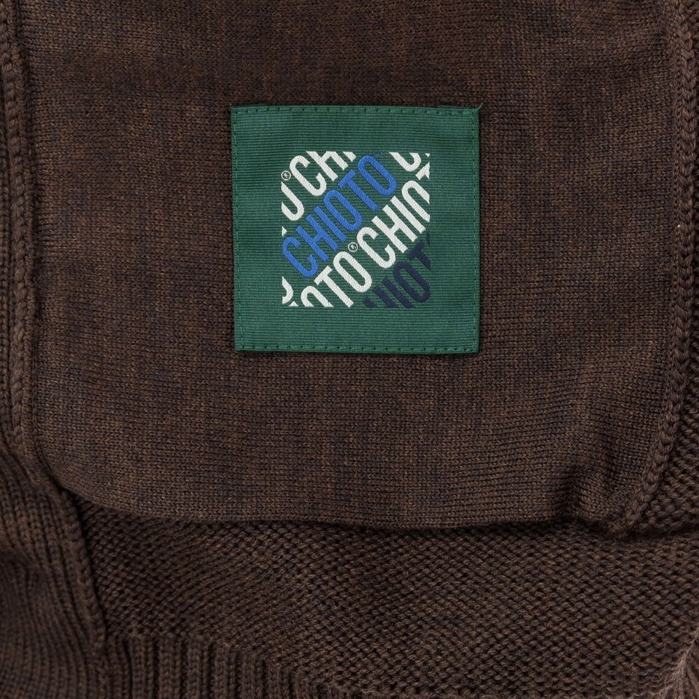 [New] ZANONE CHIOTO Kyoto mid gauge wool stand collar cardigan, melange brown [48] [Condition Rank N] [Men&