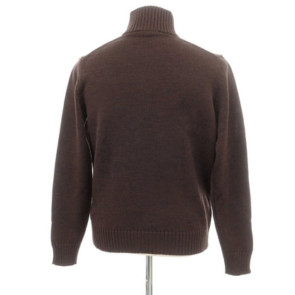 [New] ZANONE CHIOTO Kyoto mid-gauge wool stand-up collar cardigan, melange brown [50] [Condition rank N] [Men&