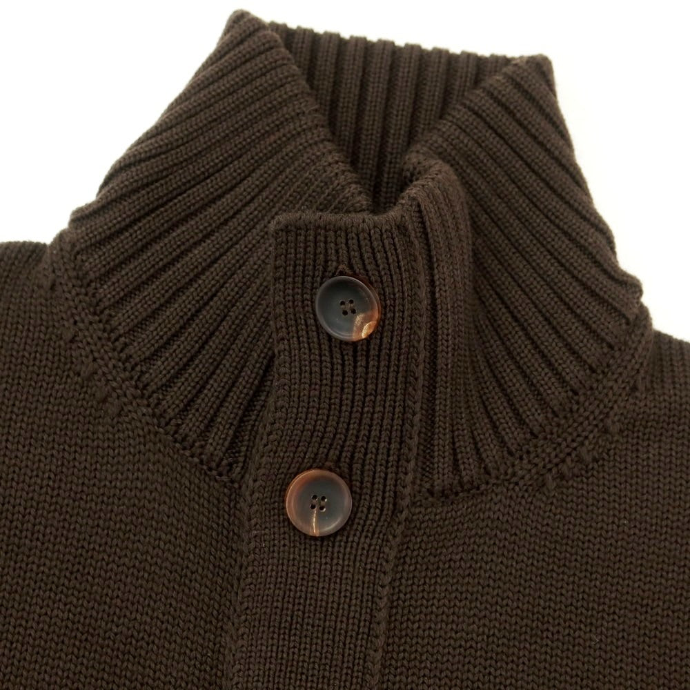 [New] ZANONE CHIOTO Kyoto mid gauge wool stand collar cardigan dark brown [50] [Condition rank N] [Men&