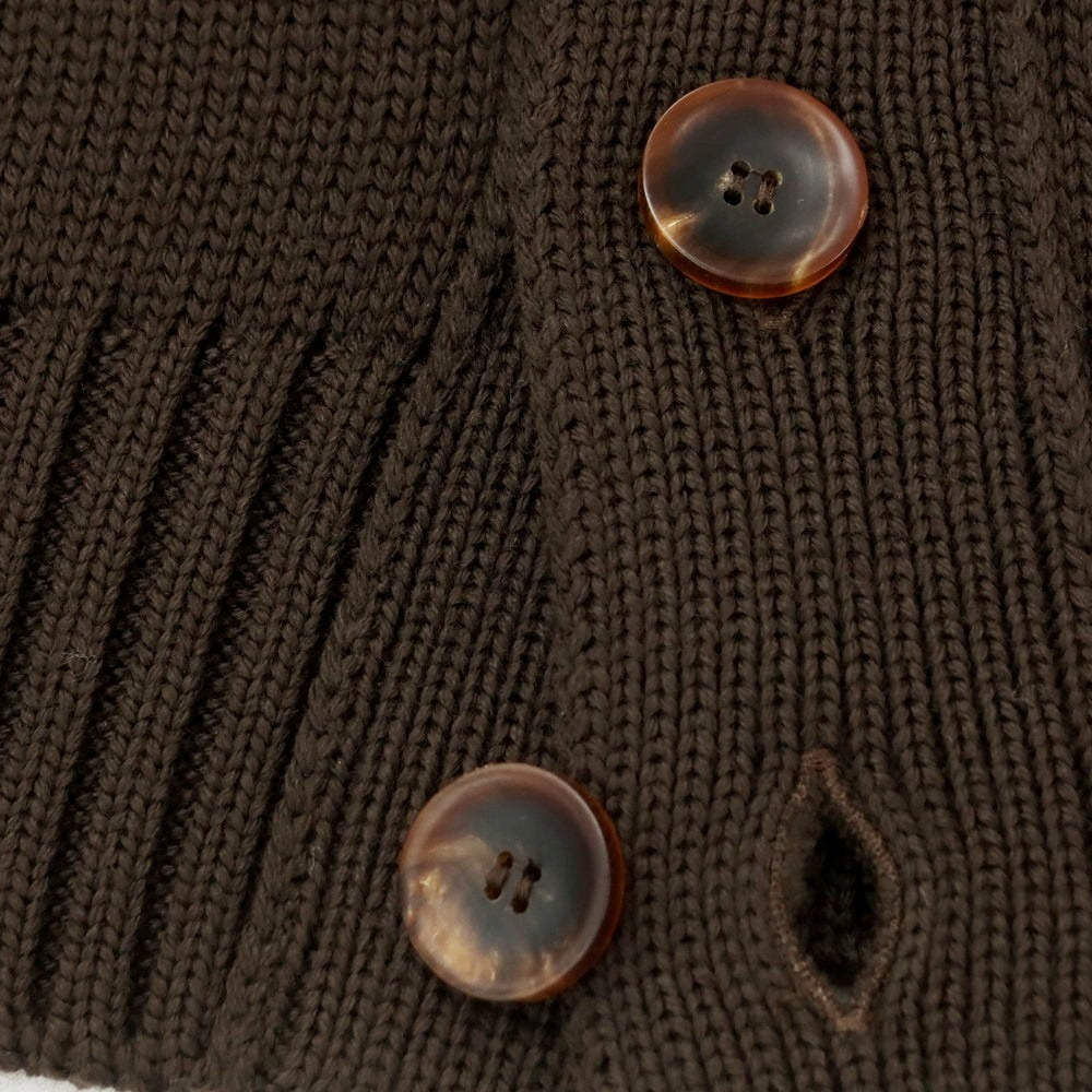 [New] ZANONE CHIOTO Kyoto mid gauge wool stand collar cardigan dark brown [50] [Condition rank N] [Men&