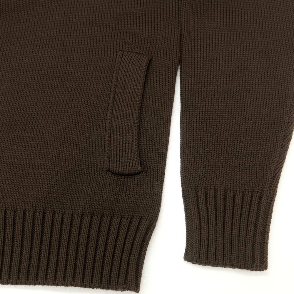 [New] ZANONE CHIOTO Kyoto mid gauge wool stand collar cardigan dark brown [50] [Condition rank N] [Men&