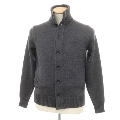 [New] ZANONE CHIOTO Kyoto mid gauge wool stand collar cardigan, dark grey [44] [Condition Rank N] [Men&