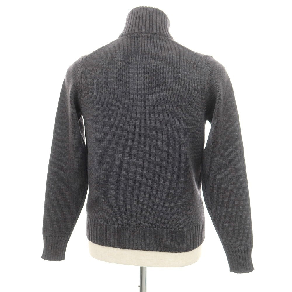 [New] ZANONE CHIOTO Kyoto mid gauge wool stand collar cardigan, dark grey [44] [Condition Rank N] [Men&