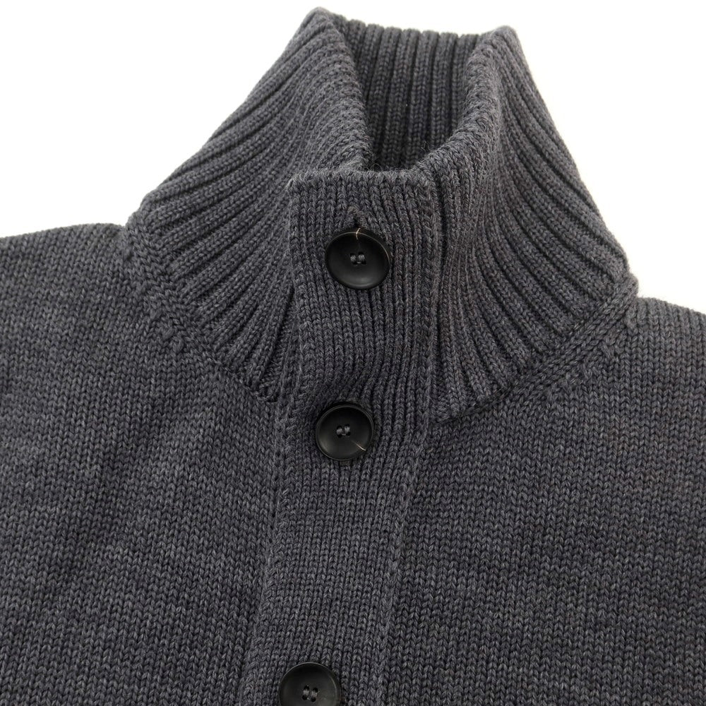 [New] ZANONE CHIOTO Kyoto mid gauge wool stand collar cardigan, dark grey [44] [Condition Rank N] [Men&