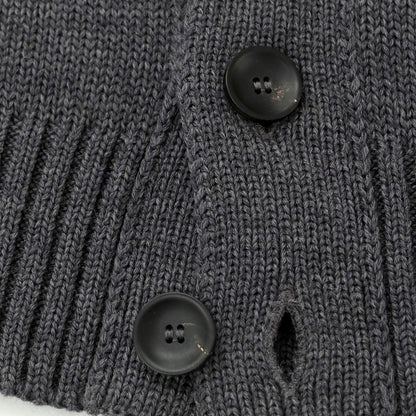 [New] ZANONE CHIOTO Kyoto mid gauge wool stand collar cardigan, dark grey [44] [Condition Rank N] [Men&