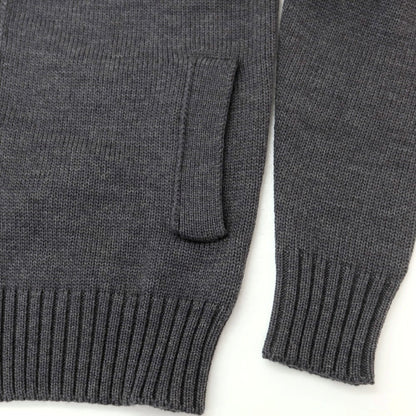 [New] ZANONE CHIOTO Kyoto mid gauge wool stand collar cardigan, dark grey [44] [Condition Rank N] [Men&