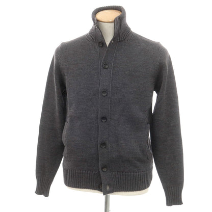 [New] ZANONE CHIOTO Kyoto mid gauge wool stand collar cardigan dark grey [46] [Condition rank N] [Men&
