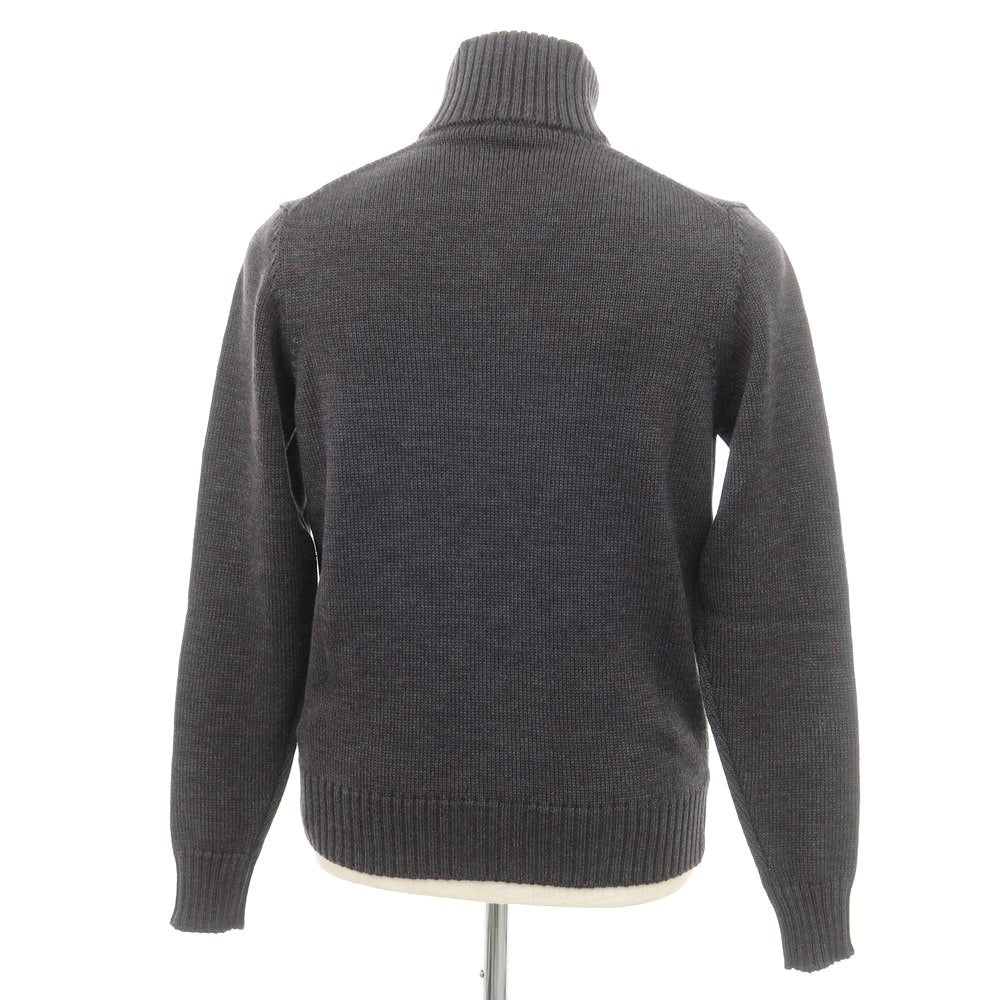 [New] ZANONE CHIOTO Kyoto mid gauge wool stand collar cardigan dark grey [46] [Condition rank N] [Men&
