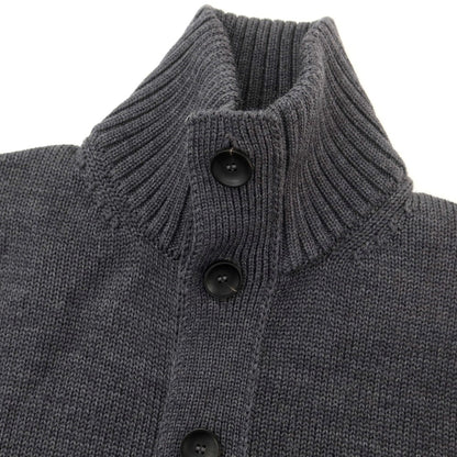 [New] ZANONE CHIOTO Kyoto mid gauge wool stand collar cardigan dark grey [46] [Condition rank N] [Men&