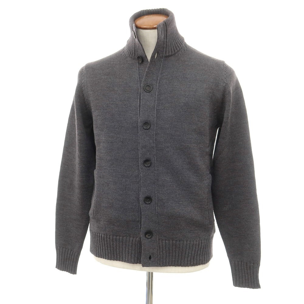 [New] ZANONE CHIOTO Kyoto mid gauge wool stand collar cardigan, dark grey [48] [Condition Rank N] [Men&