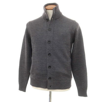 [New] ZANONE CHIOTO Kyoto mid gauge wool stand collar cardigan, dark grey [48] [Condition Rank N] [Men&