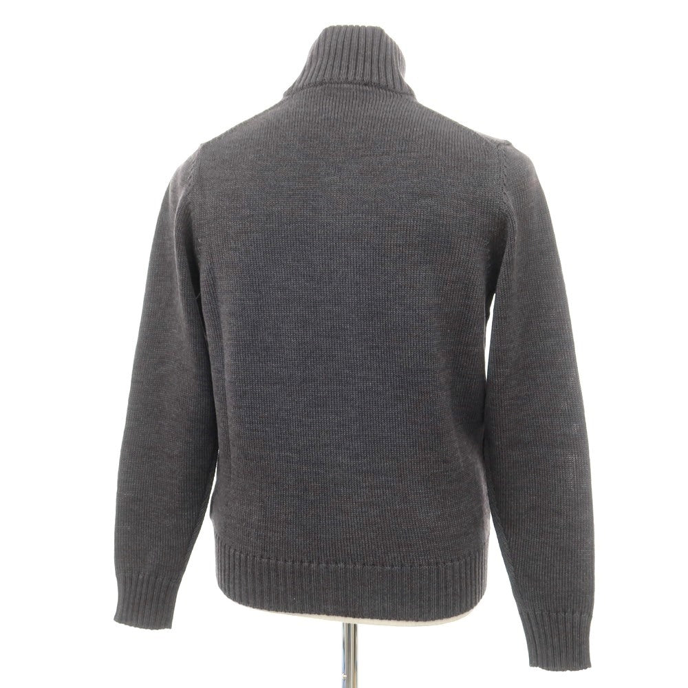 [New] ZANONE CHIOTO Kyoto mid gauge wool stand collar cardigan, dark grey [48] [Condition Rank N] [Men&