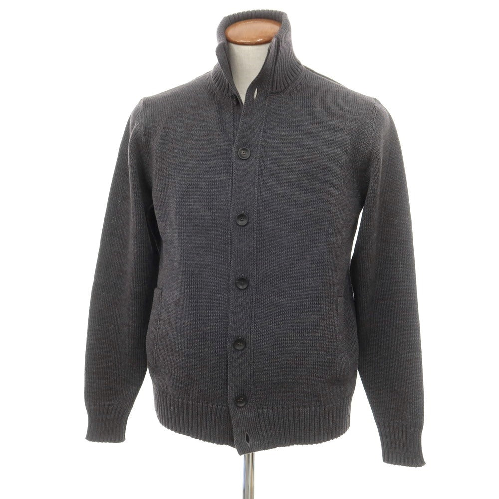 [New] ZANONE CHIOTO Kyoto mid gauge wool stand collar cardigan, dark grey [50] [Condition Rank N] [Men&
