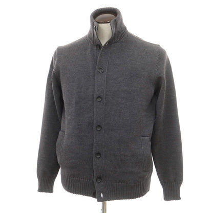 [New] ZANONE CHIOTO Kyoto mid gauge wool stand collar cardigan dark grey [52] [Condition rank N] [Men&