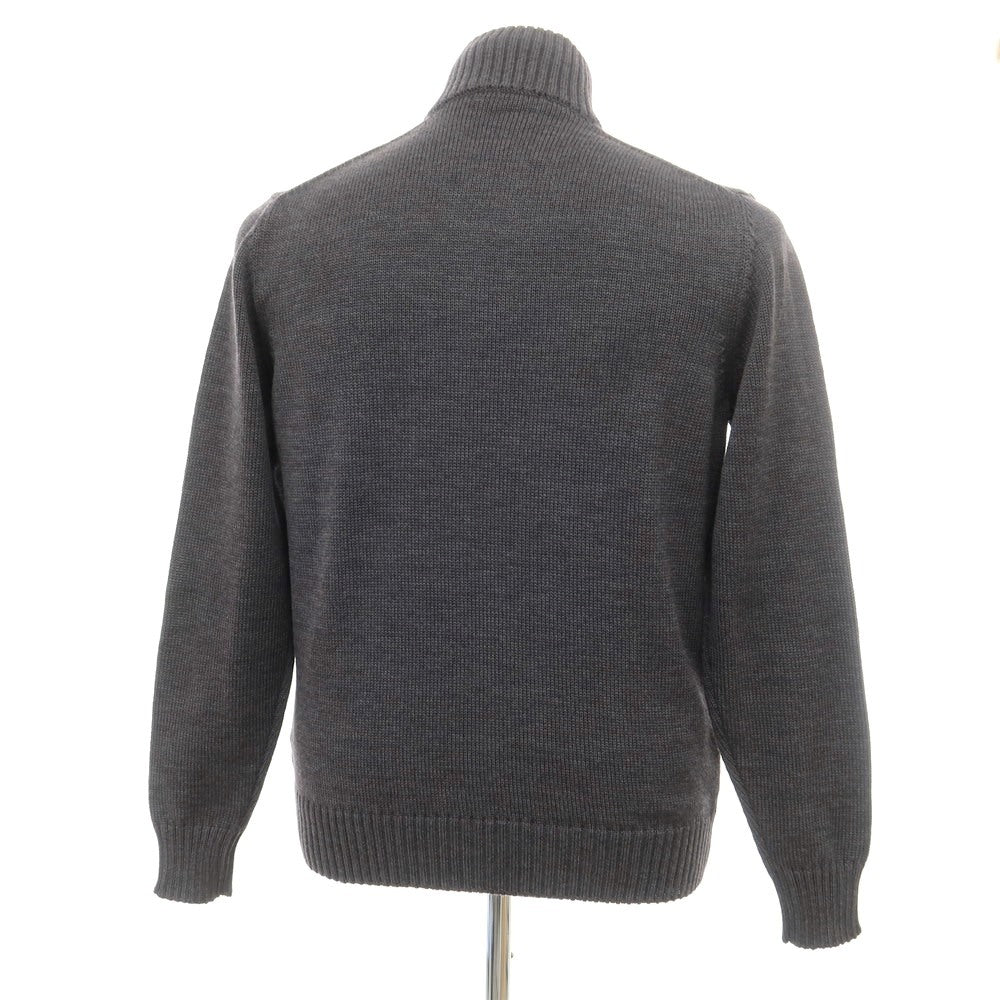 [New] ZANONE CHIOTO Kyoto mid gauge wool stand collar cardigan dark grey [52] [Condition rank N] [Men&