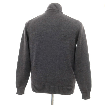 [New] ZANONE CHIOTO Kyoto mid gauge wool stand collar cardigan dark grey [52] [Condition rank N] [Men&