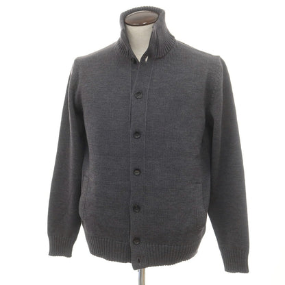 [New] ZANONE CHIOTO Kyoto mid gauge wool stand collar cardigan, dark grey [54] [Condition Rank N] [Men&