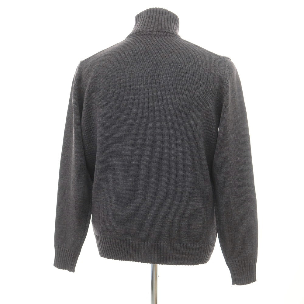 [New] ZANONE CHIOTO Kyoto mid gauge wool stand collar cardigan, dark grey [54] [Condition Rank N] [Men&