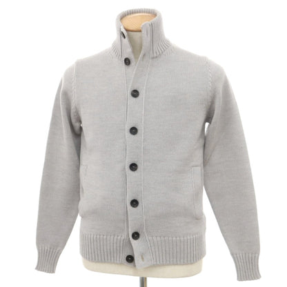 [New] ZANONE CHIOTO Kyoto mid gauge wool stand collar cardigan, light grey [44] [Condition Rank N] [Men&
