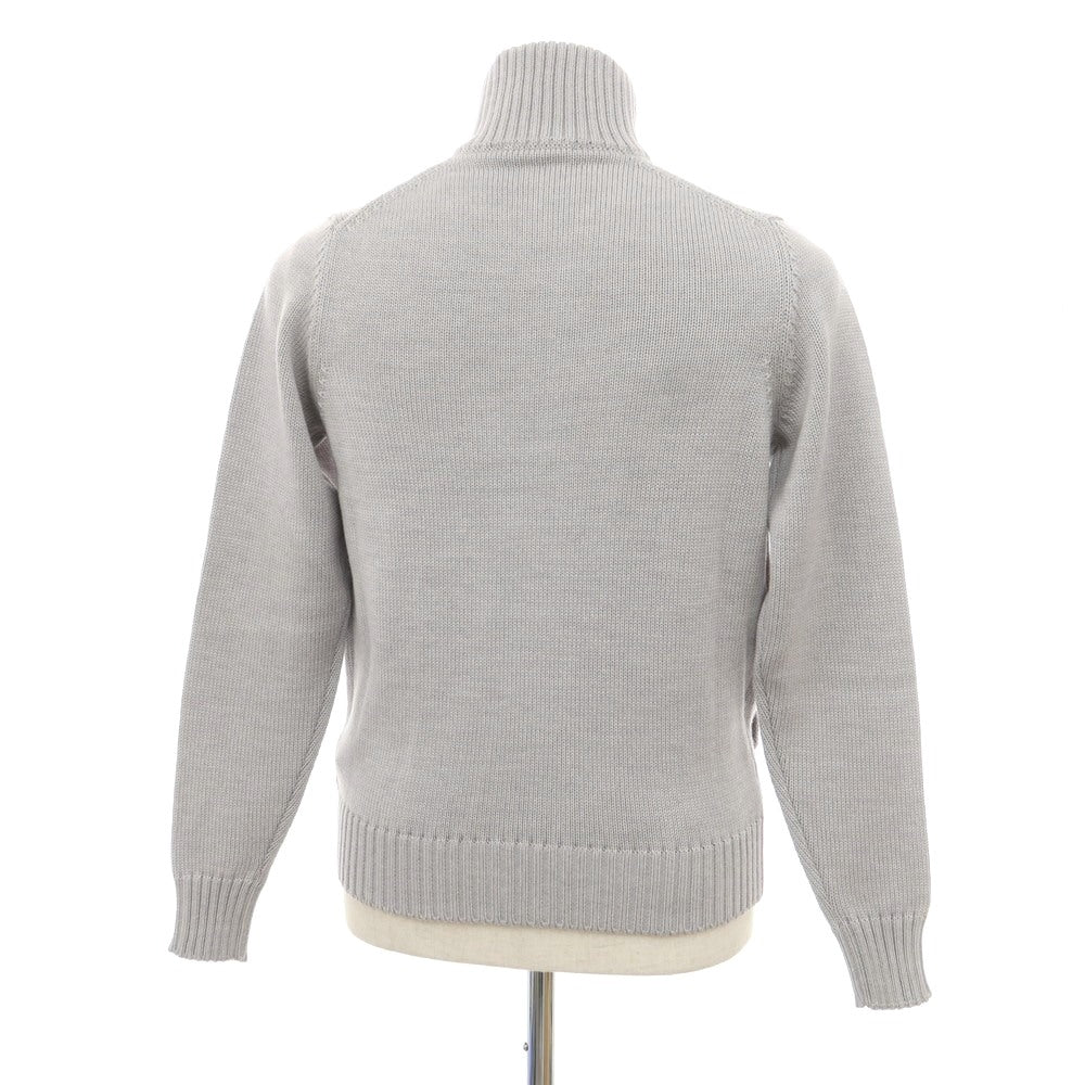 [New] ZANONE CHIOTO Kyoto mid gauge wool stand collar cardigan, light grey [44] [Condition Rank N] [Men&