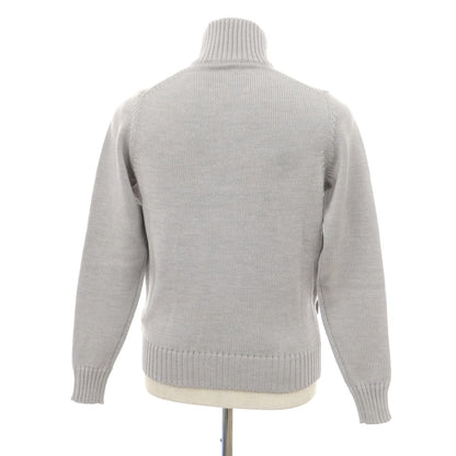 [New] ZANONE CHIOTO Kyoto mid gauge wool stand collar cardigan, light grey [44] [Condition Rank N] [Men&