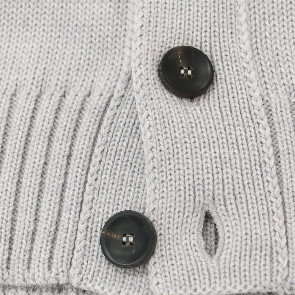 [New] ZANONE CHIOTO Kyoto mid gauge wool stand collar cardigan, light grey [44] [Condition Rank N] [Men&