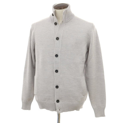 [New] ZANONE CHIOTO Kyoto mid gauge wool stand collar cardigan, light grey [54] [Condition Rank N] [Men&