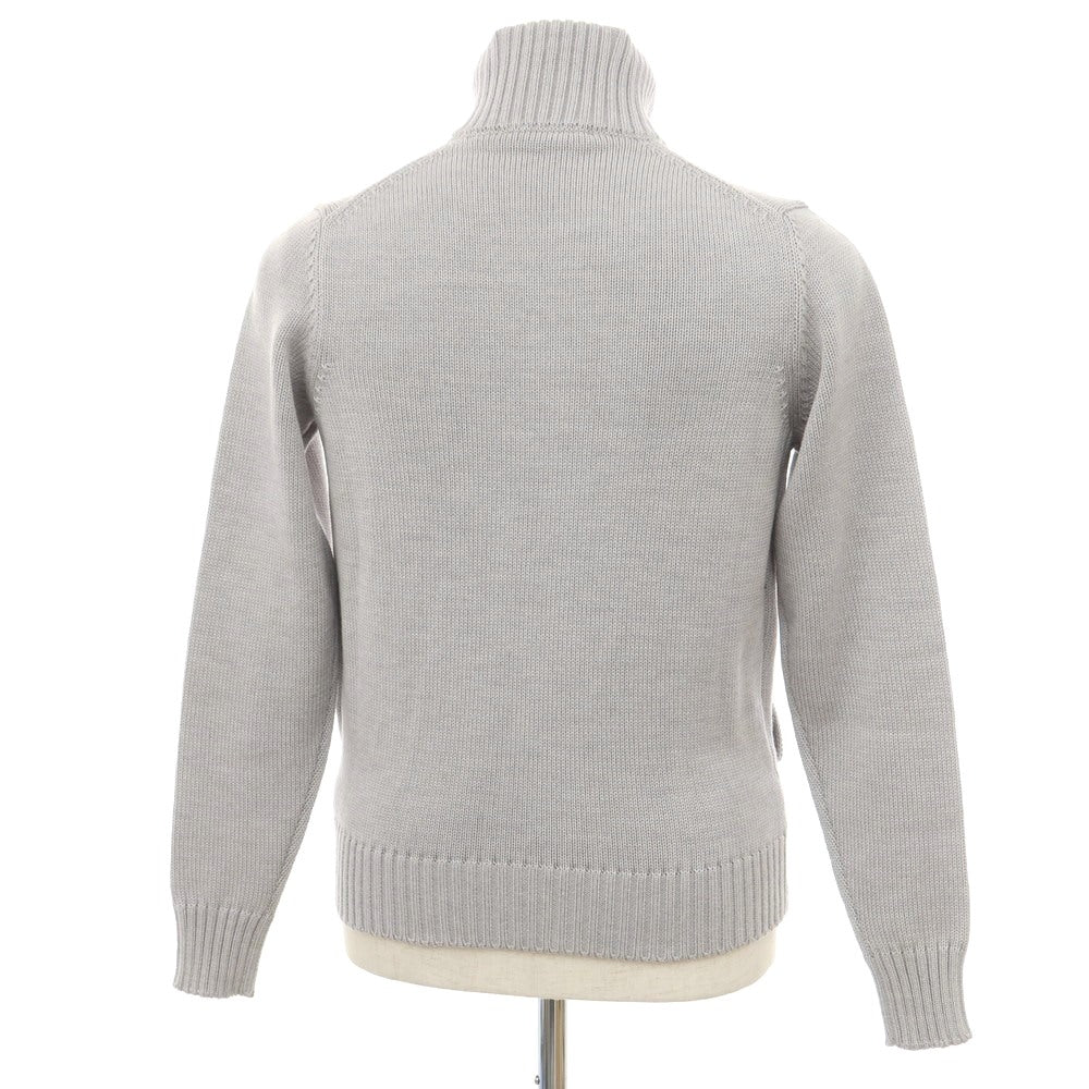 [New Outlet] ZANONE CHIOTO Kyoto Mid-gauge Wool Stand Collar Cardigan Light Gray [44] [Condition Rank N-] [Men&
