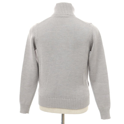 [New Outlet] ZANONE CHIOTO Kyoto Mid-gauge Wool Stand Collar Cardigan Light Gray [44] [Condition Rank N-] [Men&