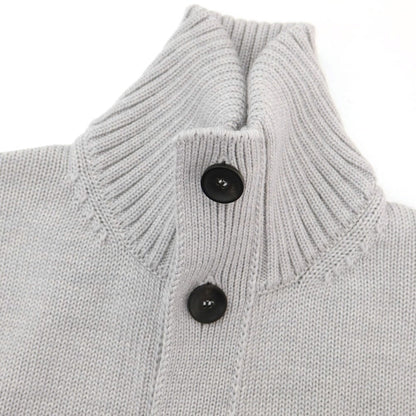 [New Outlet] ZANONE CHIOTO Kyoto Mid-gauge Wool Stand Collar Cardigan Light Gray [44] [Condition Rank N-] [Men&