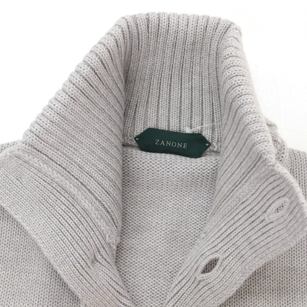 [New Outlet] ZANONE CHIOTO Kyoto Mid-gauge Wool Stand Collar Cardigan Light Gray [44] [Condition Rank N-] [Men&