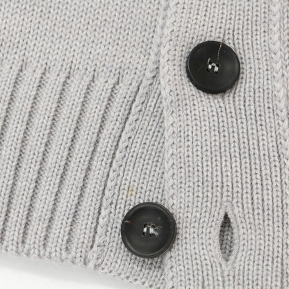 [New Outlet] ZANONE CHIOTO Kyoto Mid-gauge Wool Stand Collar Cardigan Light Gray [44] [Condition Rank N-] [Men&