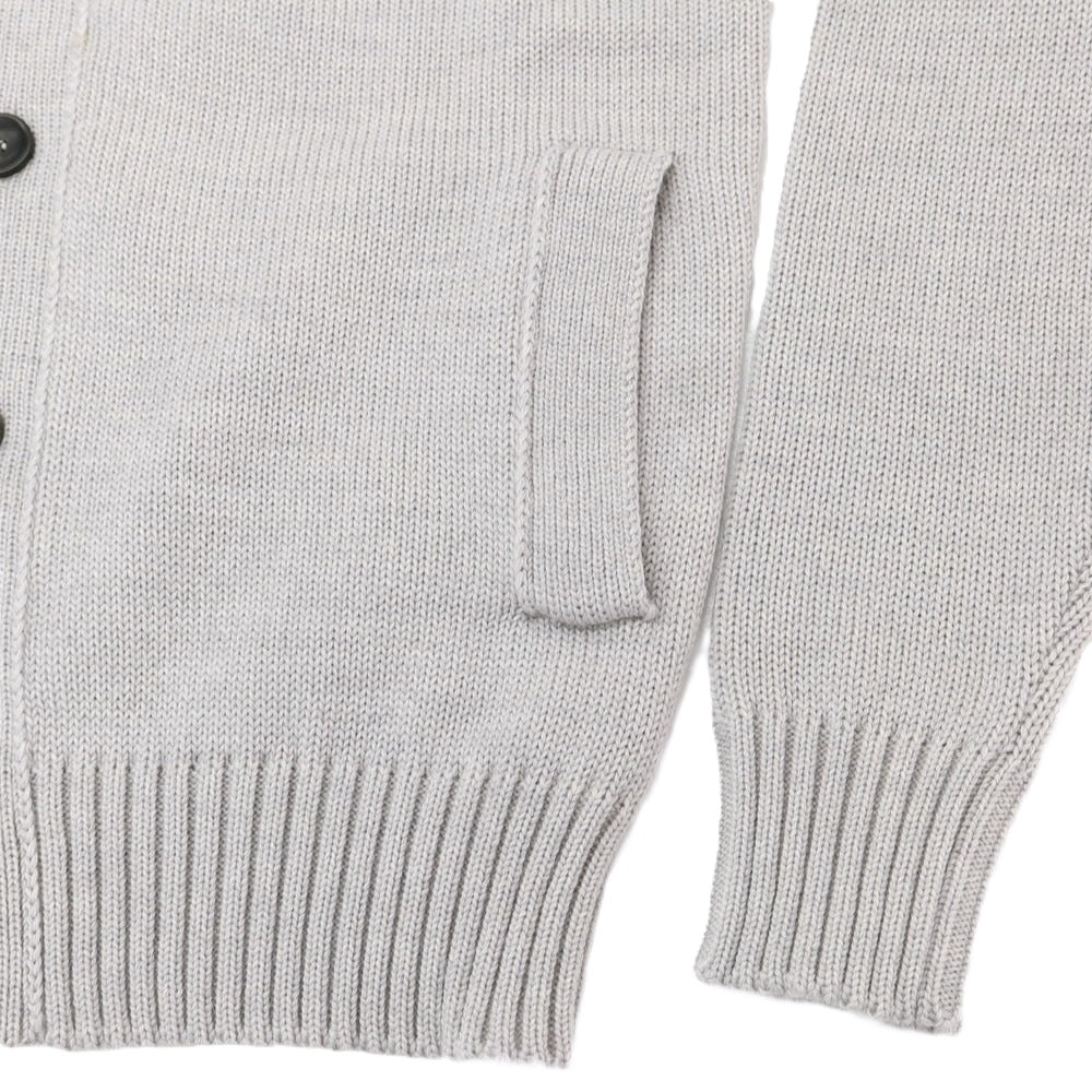 [New Outlet] ZANONE CHIOTO Kyoto Mid-gauge Wool Stand Collar Cardigan Light Gray [44] [Condition Rank N-] [Men&