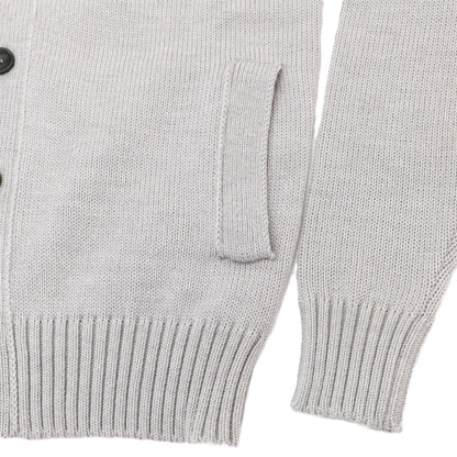 [New Outlet] ZANONE CHIOTO Kyoto Mid-gauge Wool Stand Collar Cardigan Light Gray [44] [Condition Rank N-] [Men&