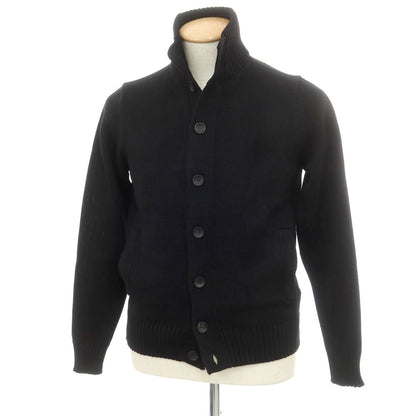 [New] ZANONE CHIOTO Kyoto mid gauge wool stand collar cardigan, black [44] [Condition rank N] [Men&