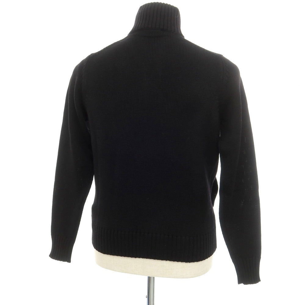 [New] ZANONE CHIOTO Kyoto mid gauge wool stand collar cardigan, black [44] [Condition rank N] [Men&