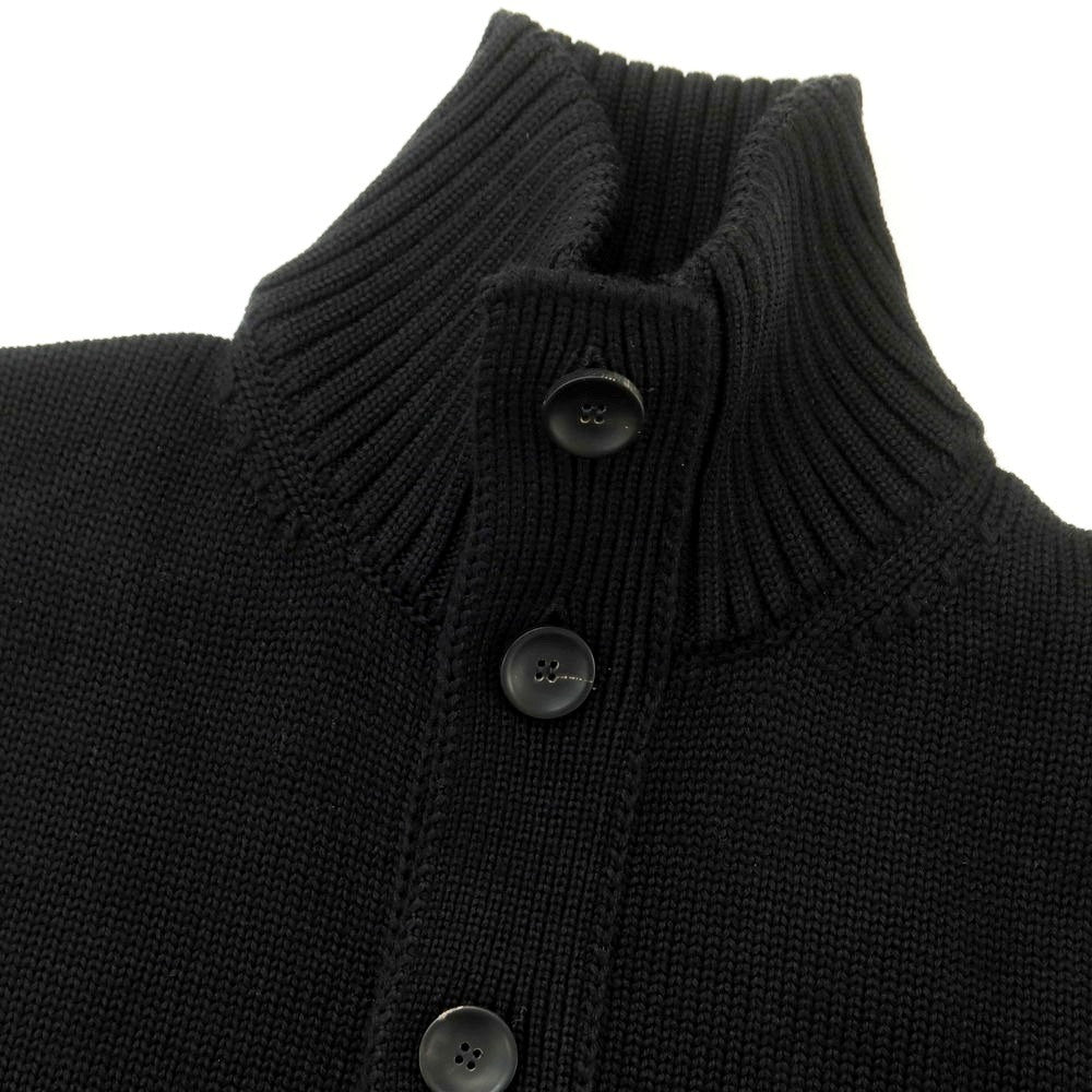 [New] ZANONE CHIOTO Kyoto mid gauge wool stand collar cardigan, black [44] [Condition rank N] [Men&