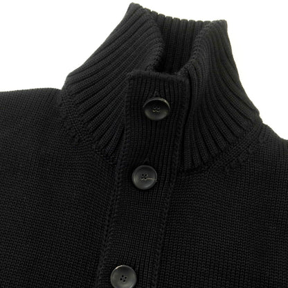 [New] ZANONE CHIOTO Kyoto mid gauge wool stand collar cardigan, black [44] [Condition rank N] [Men&