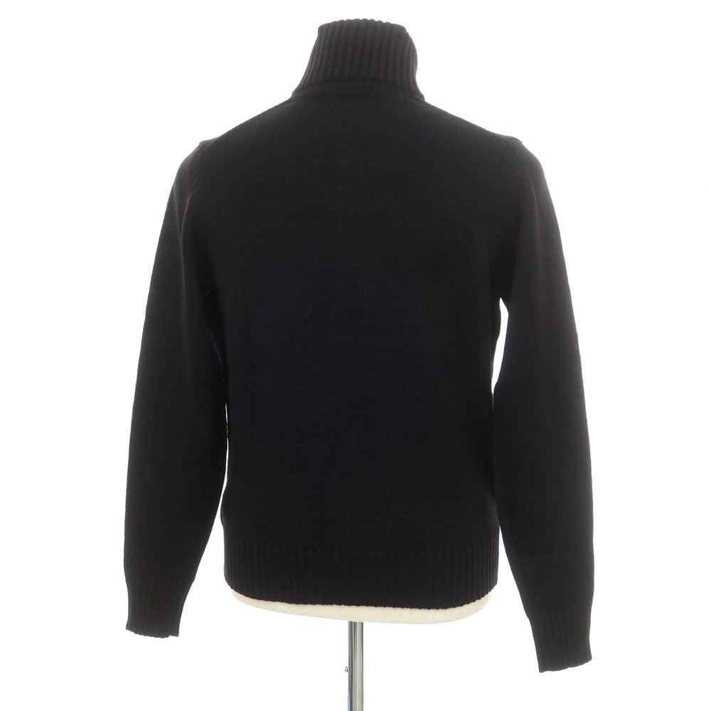 [New] ZANONE CHIOTO Kyoto Mid-gauge Wool Stand Collar Cardigan Black [46] [Condition Rank N] [Men&