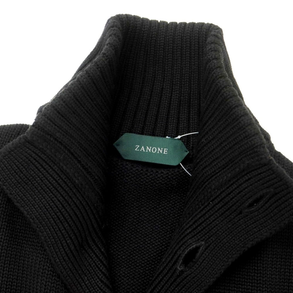 [New] ZANONE CHIOTO Kyoto Mid-gauge Wool Stand Collar Cardigan Black [46] [Condition Rank N] [Men&
