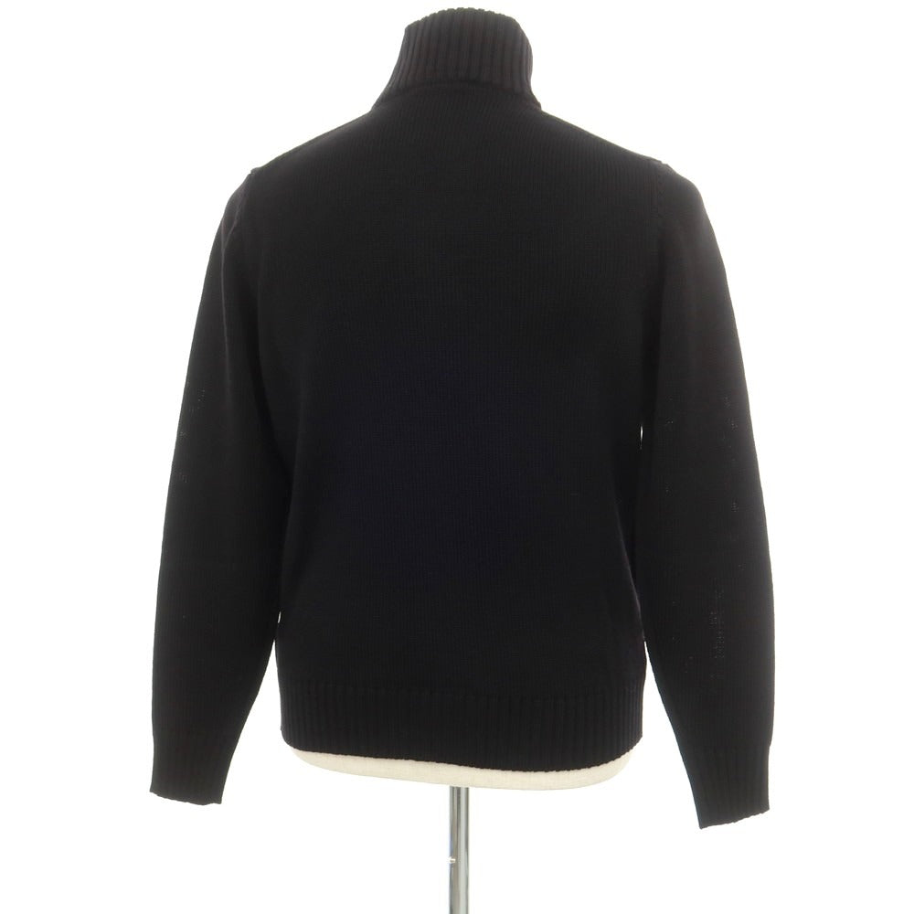 [New] ZANONE CHIOTO Kyoto mid gauge wool stand collar cardigan black [48] [Condition rank N] [Men&