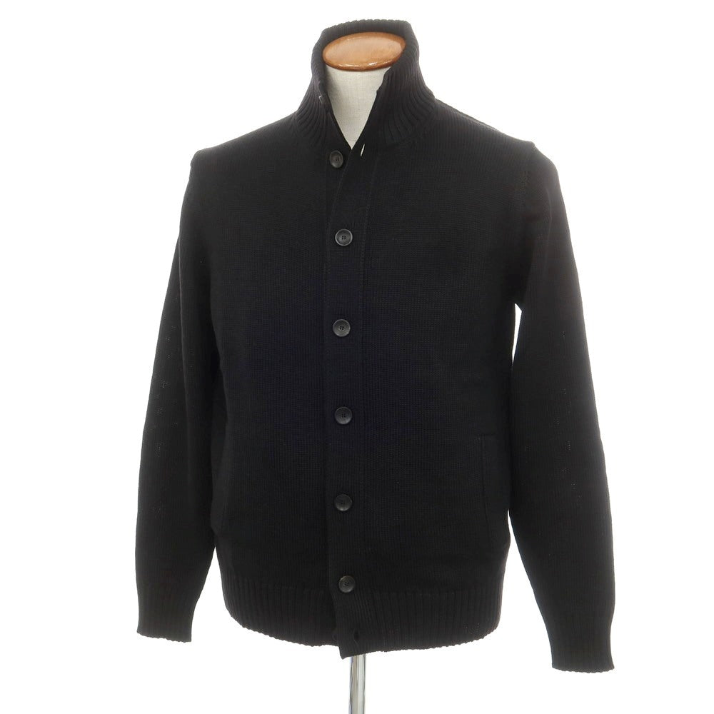 [New] ZANONE CHIOTO Kyoto Mid-gauge Wool Stand Collar Cardigan Black [50] [Condition Rank N] [Men&