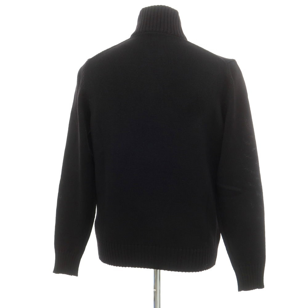 [New] ZANONE CHIOTO Kyoto Mid-gauge Wool Stand Collar Cardigan Black [50] [Condition Rank N] [Men&