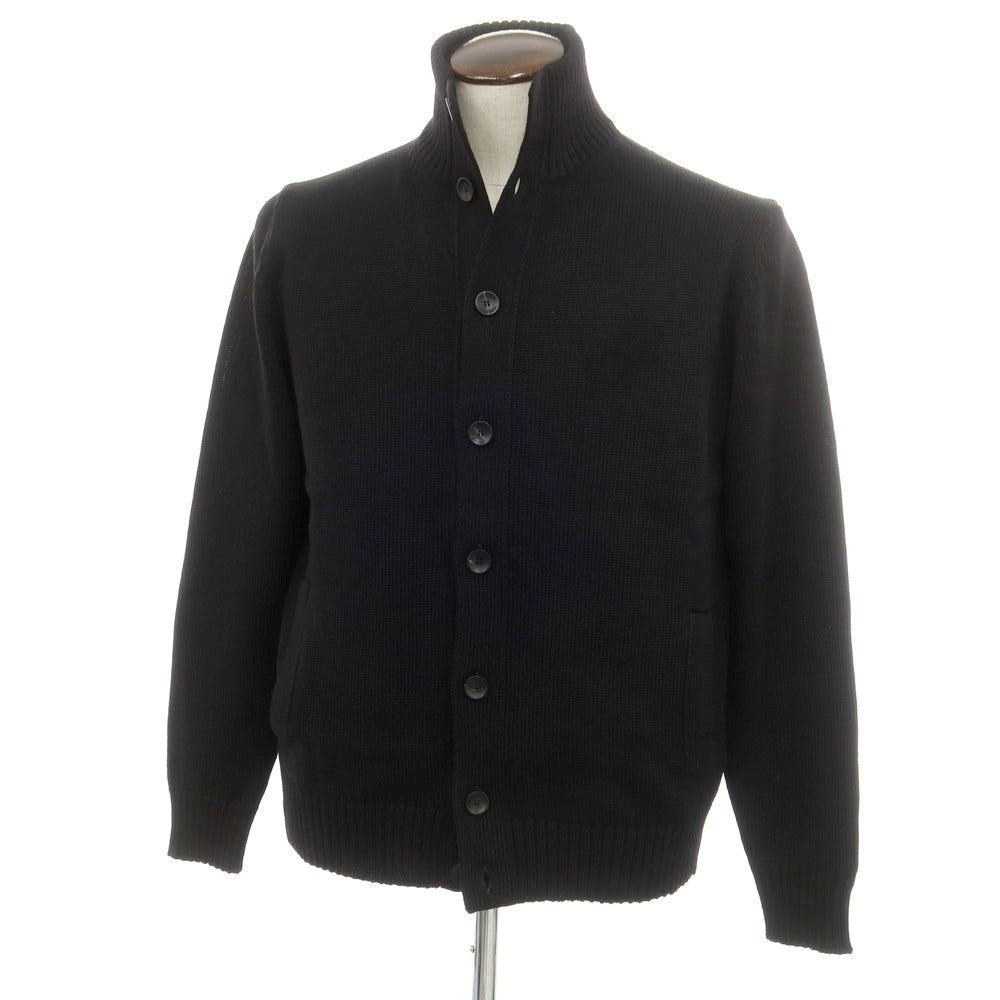 [New] ZANONE CHIOTO Kyoto Mid-gauge Wool Stand Collar Cardigan Black [52] [Condition Rank N] [Men&